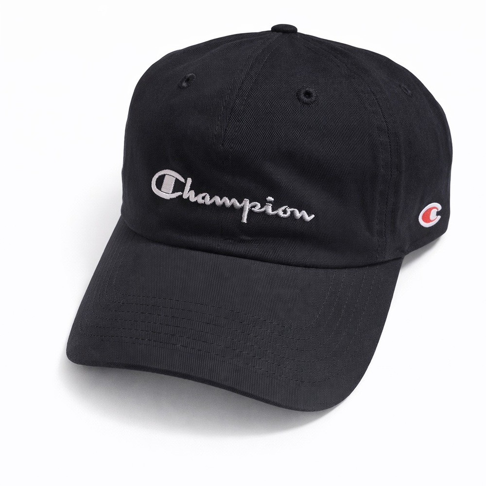 Champion Black Baseball Cap Adjustable Solid One Size Men Casual NWOT